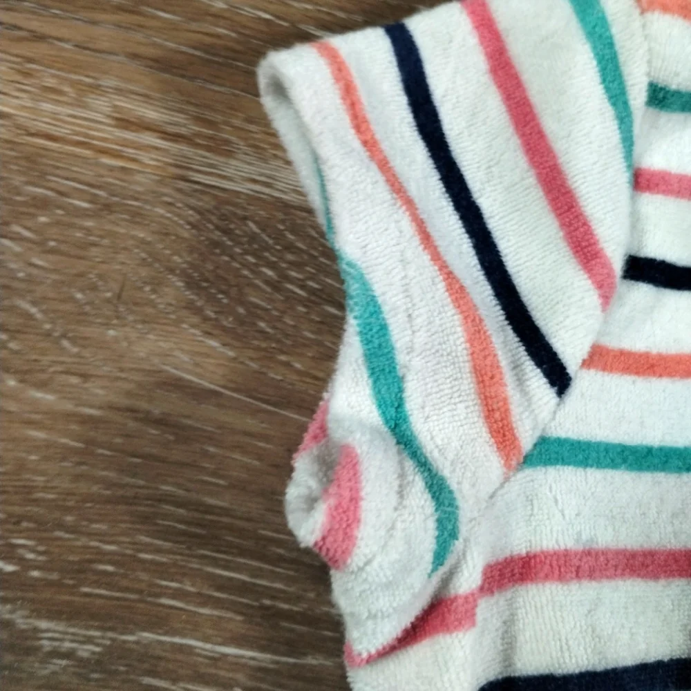 Carter's Girls Hooded Cover-Up Zip Up Striped Colorful Size 5T - Picture 7 of 16